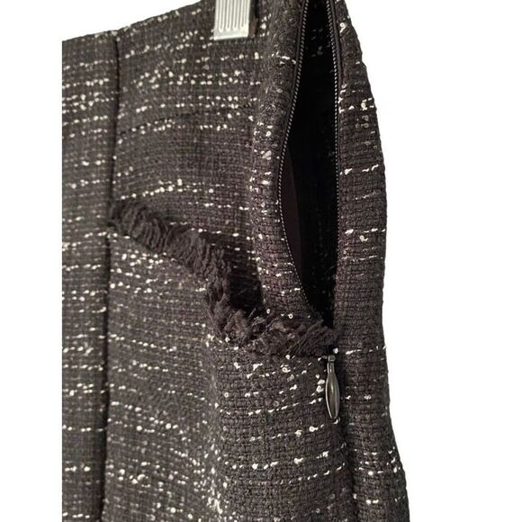 Ann Taylor loft women’s black and white woven shorts side zip S/4 - Picture 3 of 6